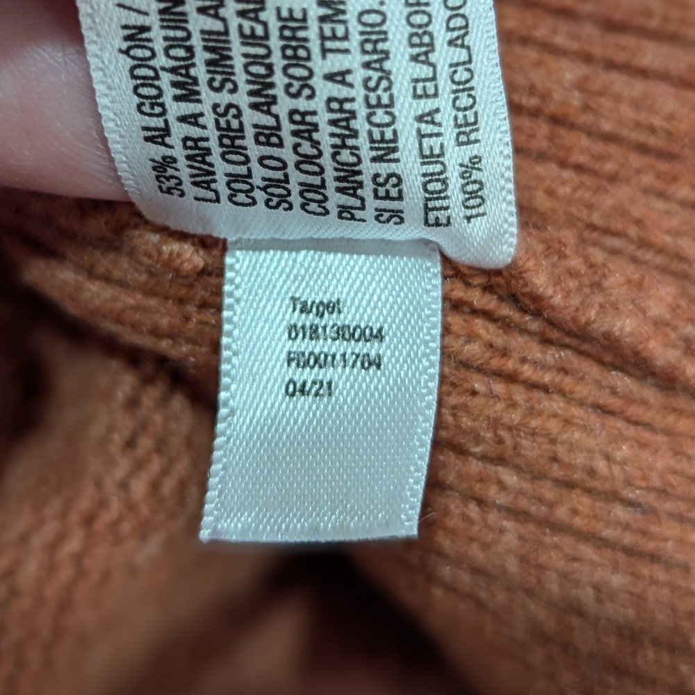 A New Day Women's Burnt Orange Cotton Blend Open Front Cardigan Size Medium - Picture 13 of 13
